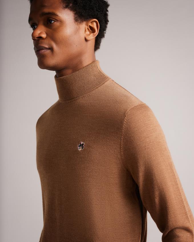 Pull Ted Baker Merino wool roll neck Marron Homme | LFU-67112808